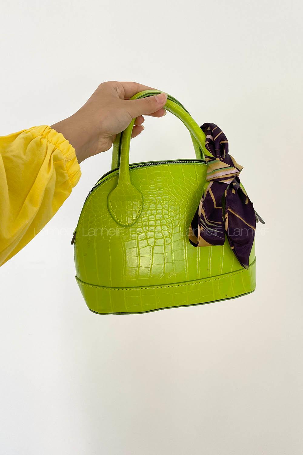 Pistachio Green With Suspenders Skin Hand Bag Bag