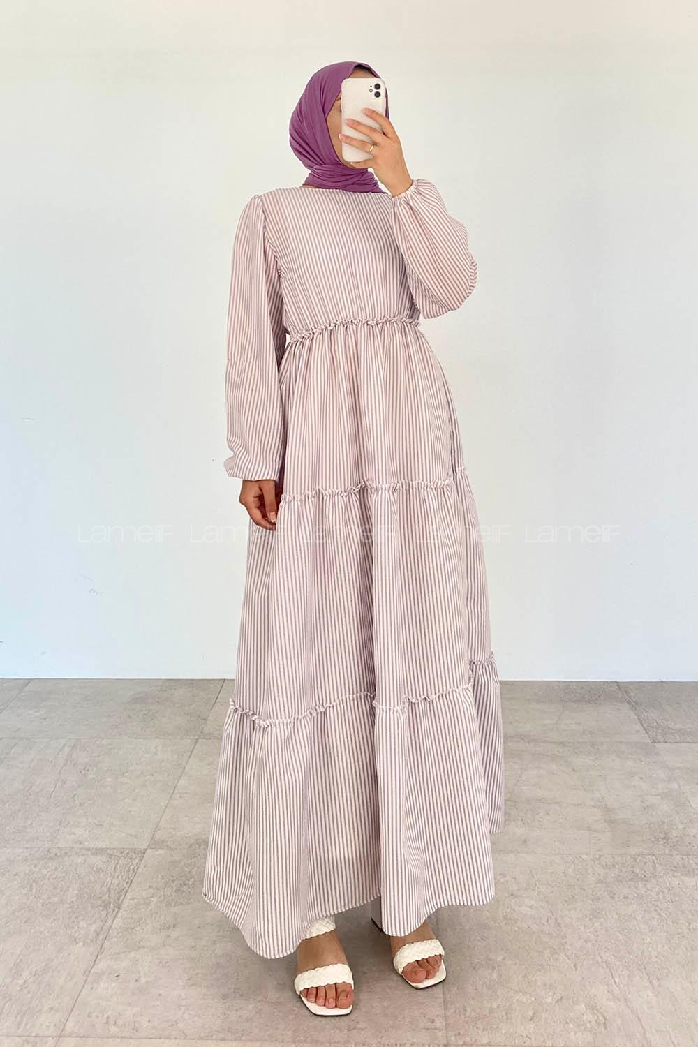 Lilac22 Crew Neck Cotton Printed Dresess