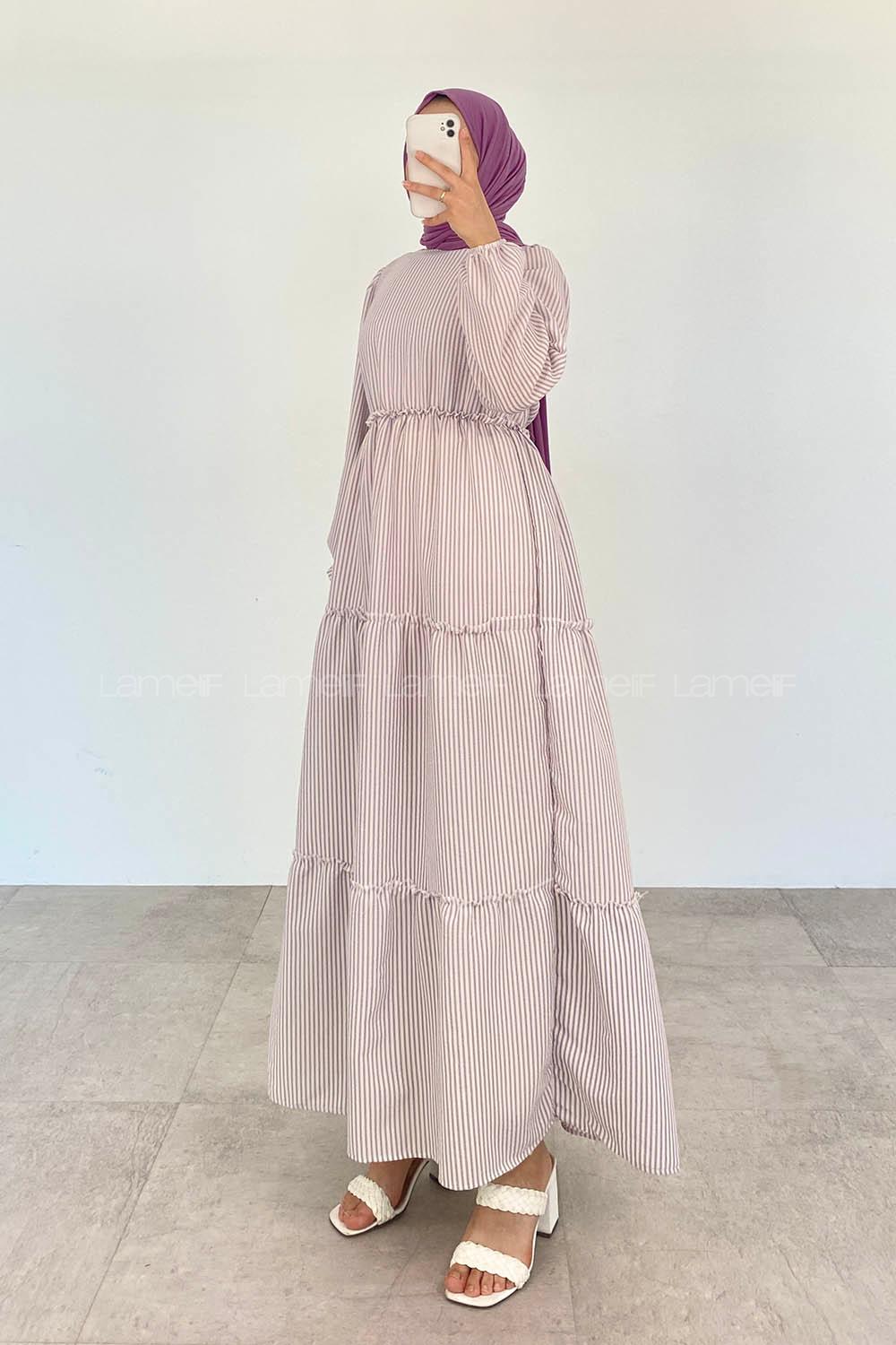 Lilac22 Crew Neck Cotton Printed Dresess