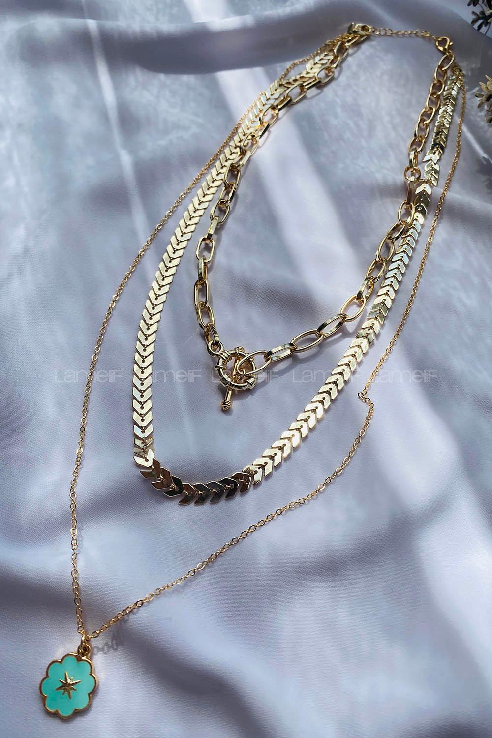 Gold Gold Straight Necklace