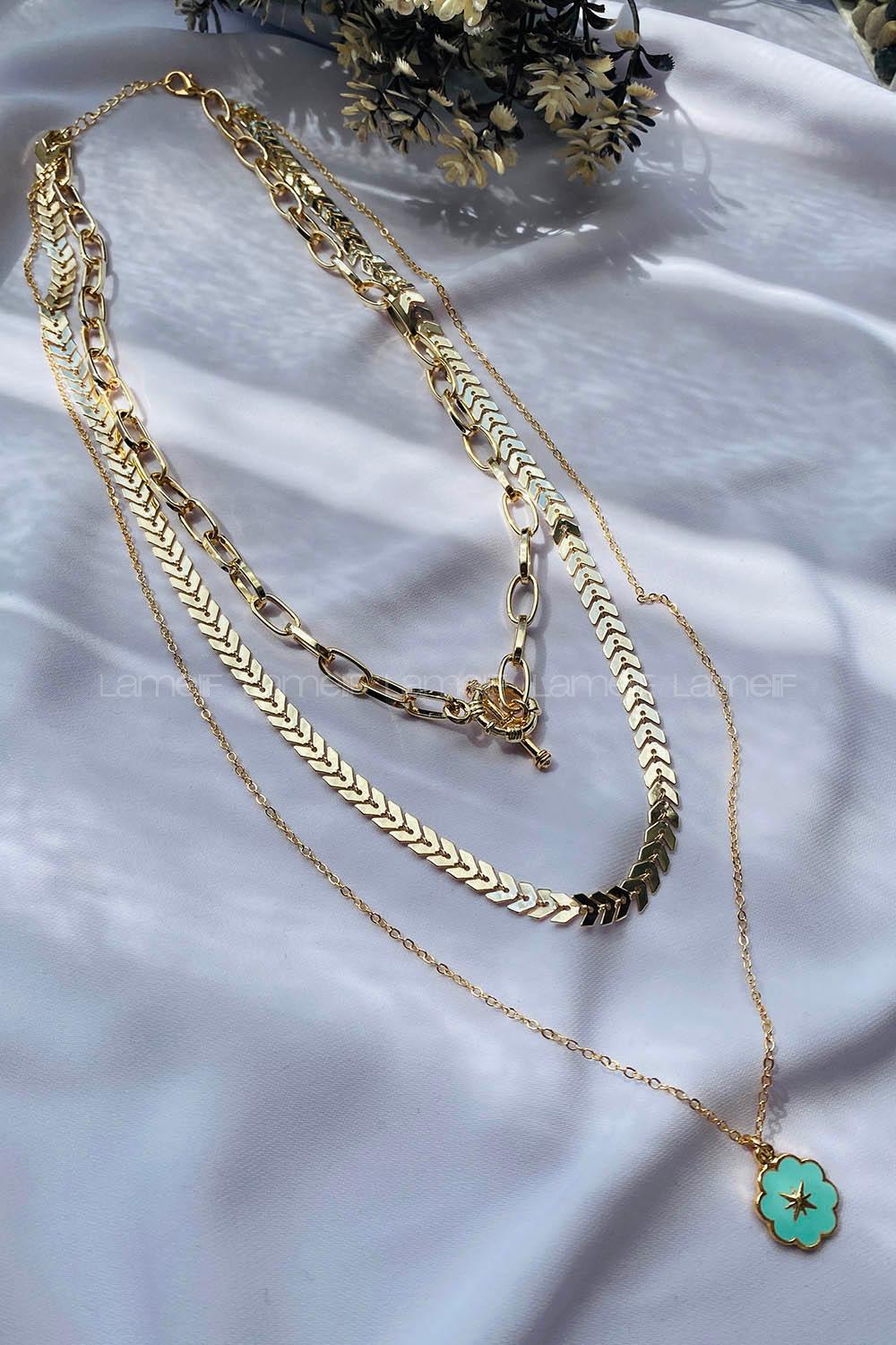 Gold Gold Straight Necklace