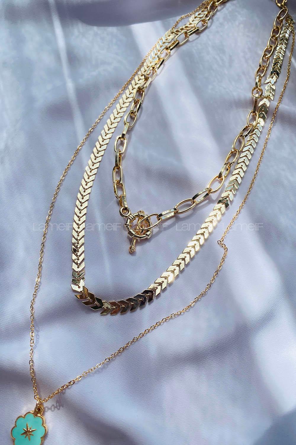 Gold Gold Straight Necklace