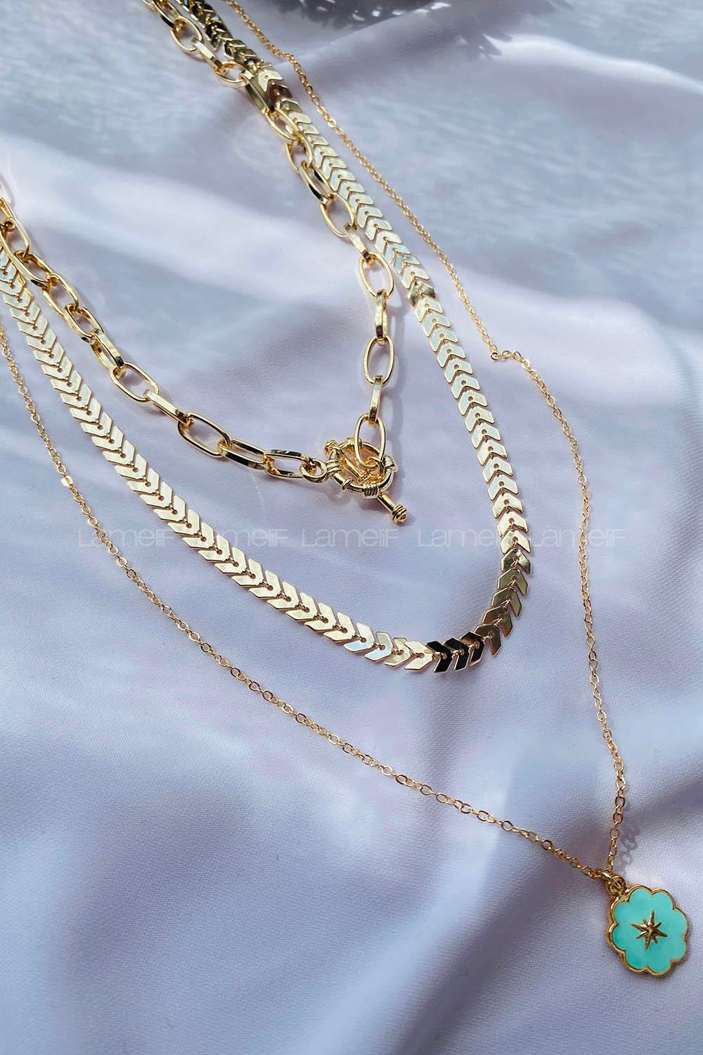 Gold Gold Straight Necklace