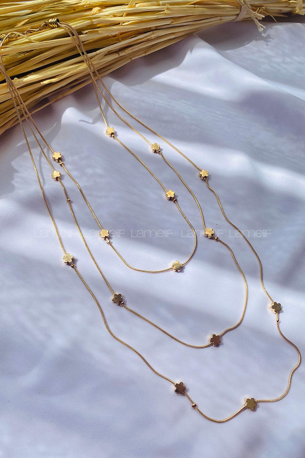 Gold Gold Straight Necklace