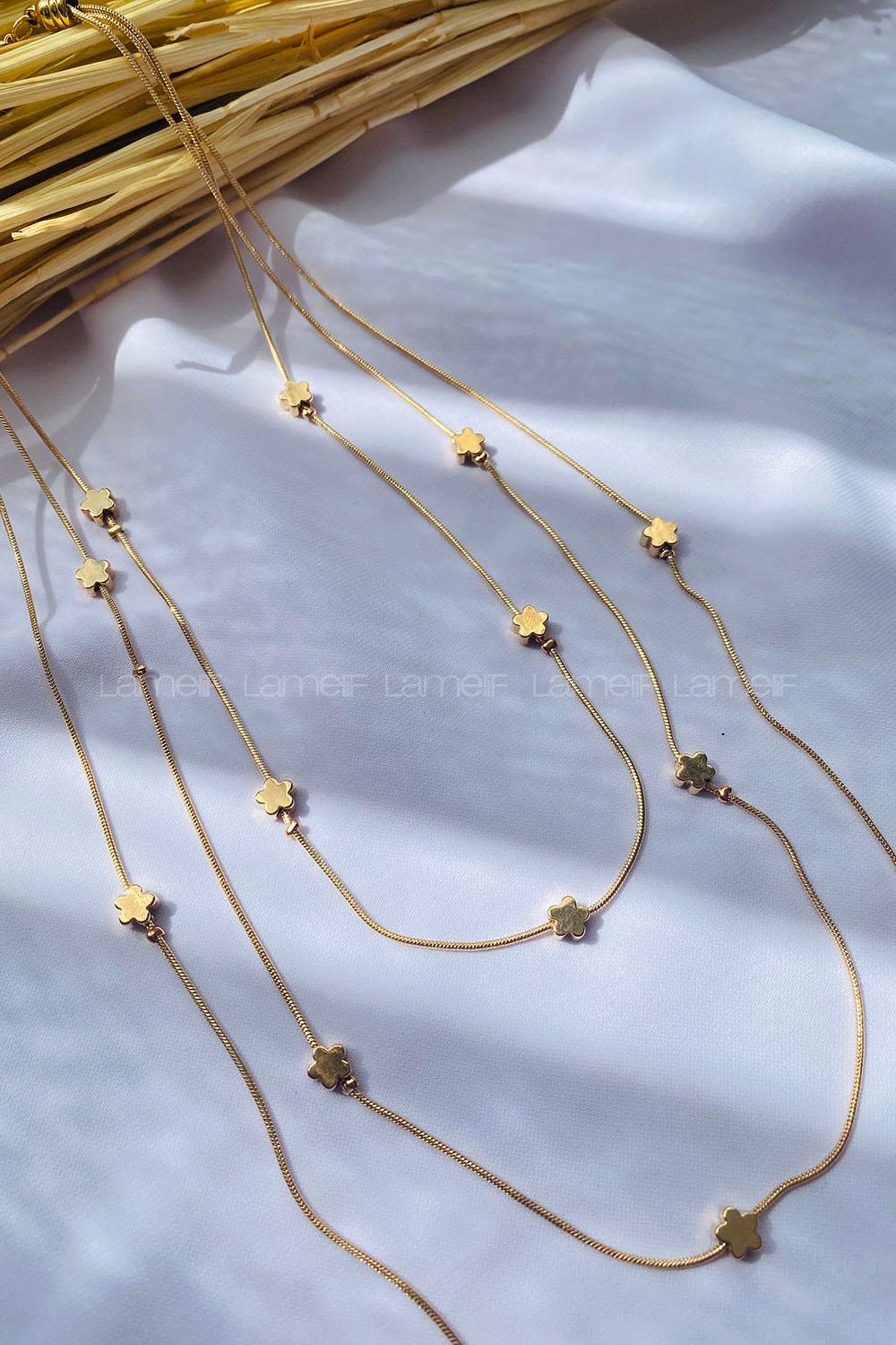 Gold Gold Straight Necklace