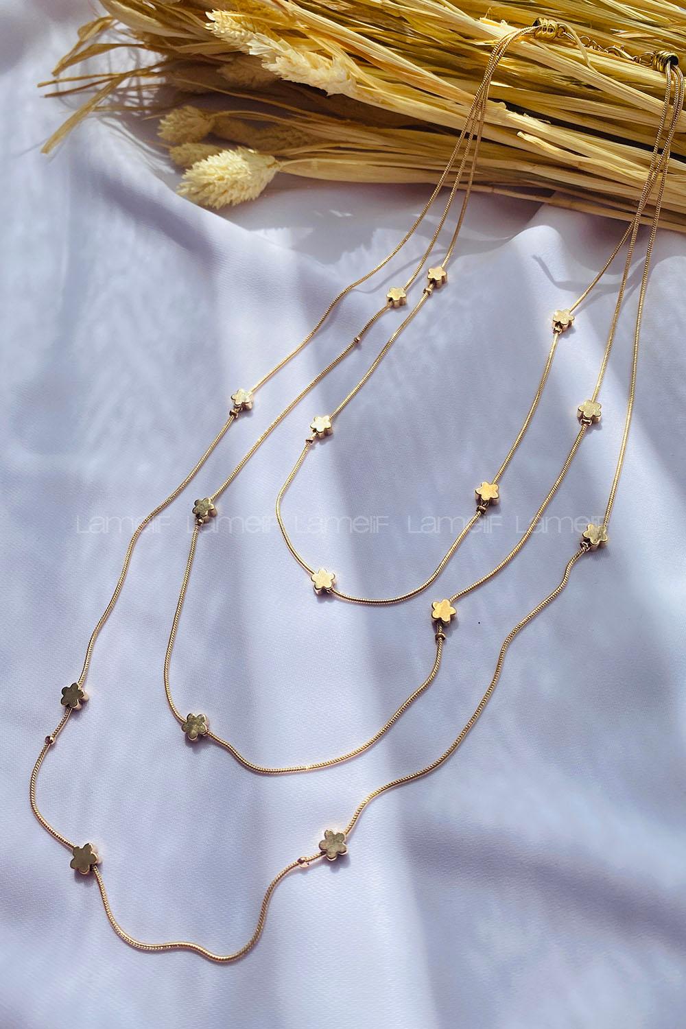 Gold Gold Straight Necklace