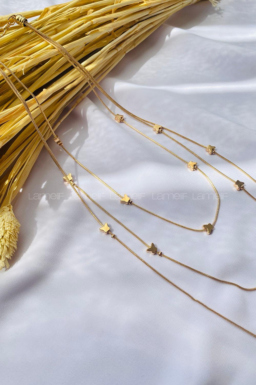 Gold Gold Straight Necklace