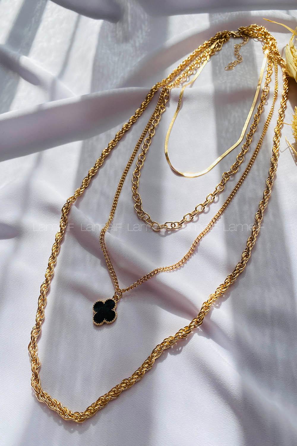 Gold Gold Straight Necklace