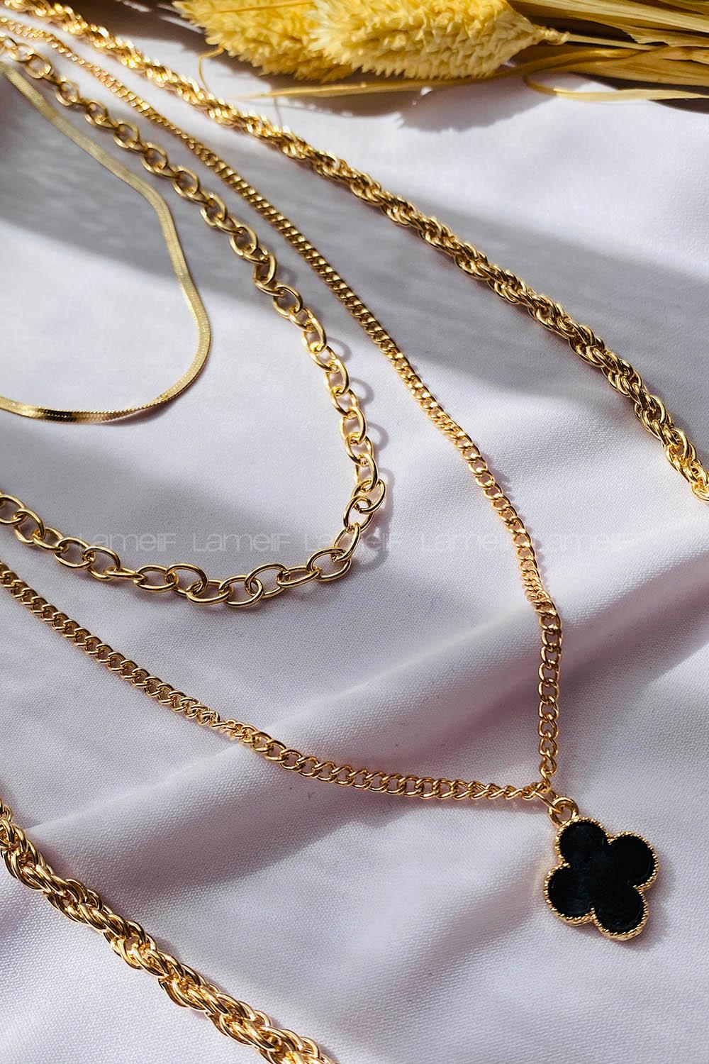 Gold Gold Straight Necklace