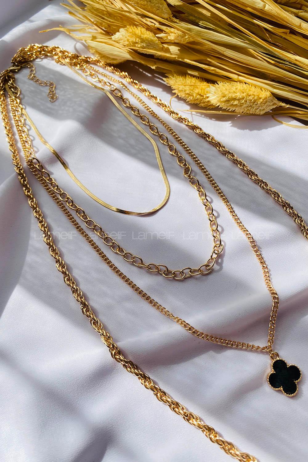 Gold Gold Straight Necklace