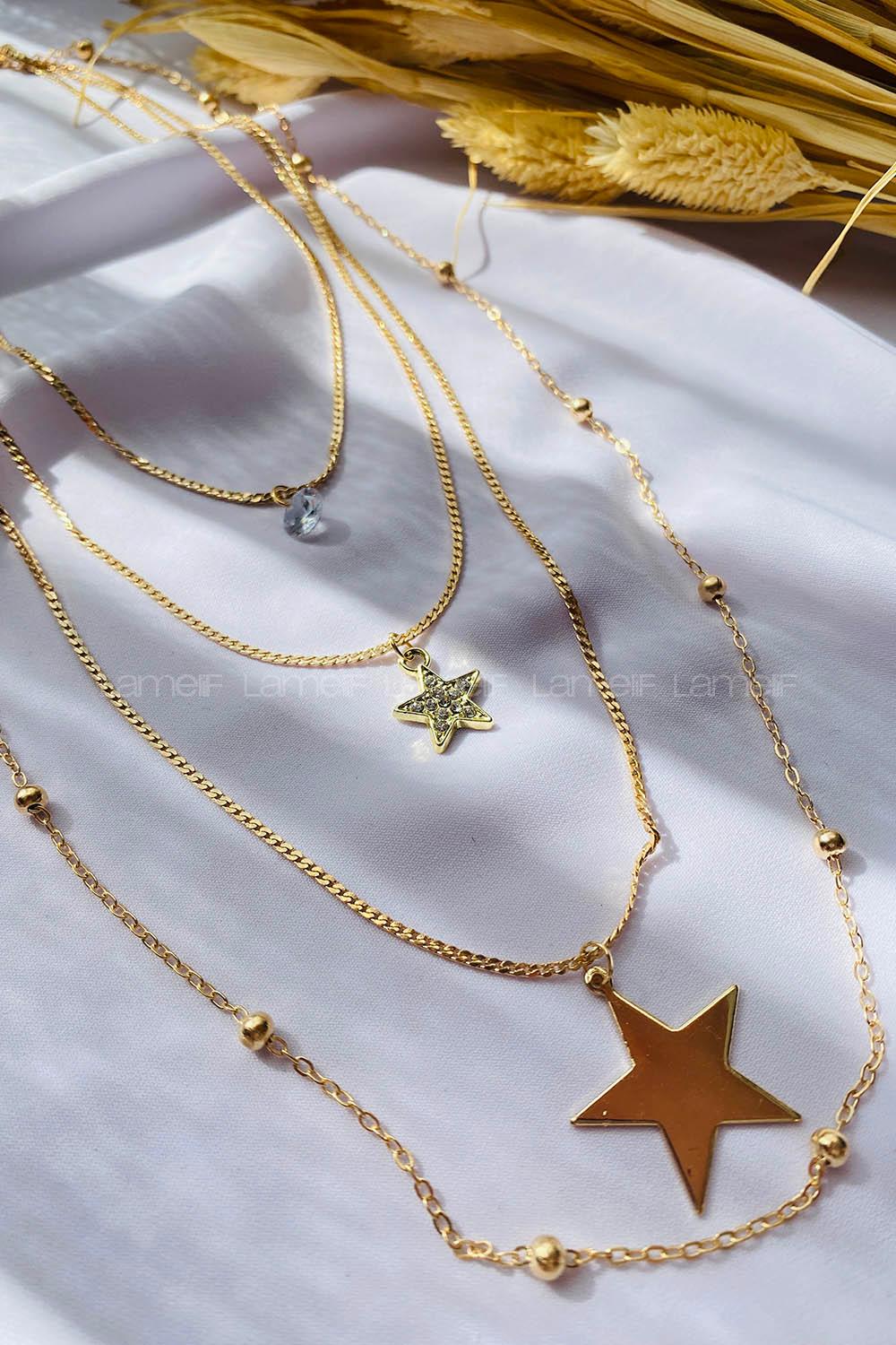 Gold Gold Straight Necklace