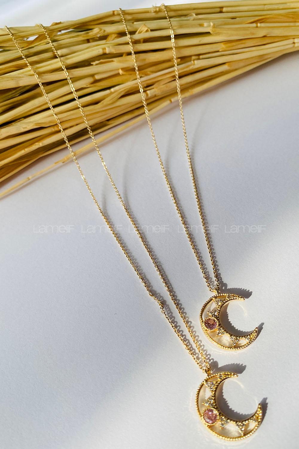 Pink Gold Straight Necklace