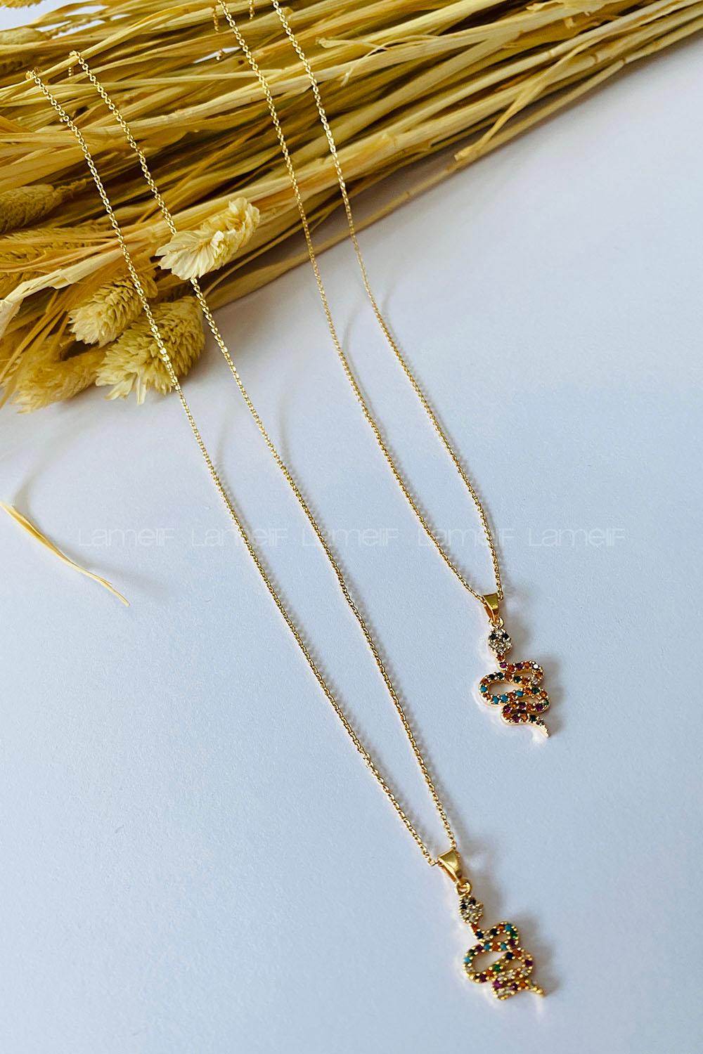 Gold Gold Straight Necklace