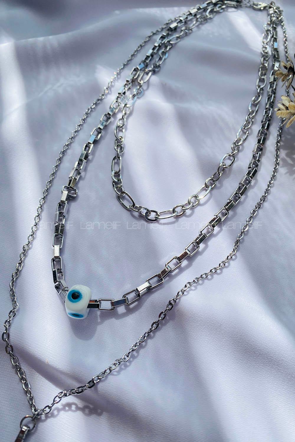 Silver Silver Straight Necklace