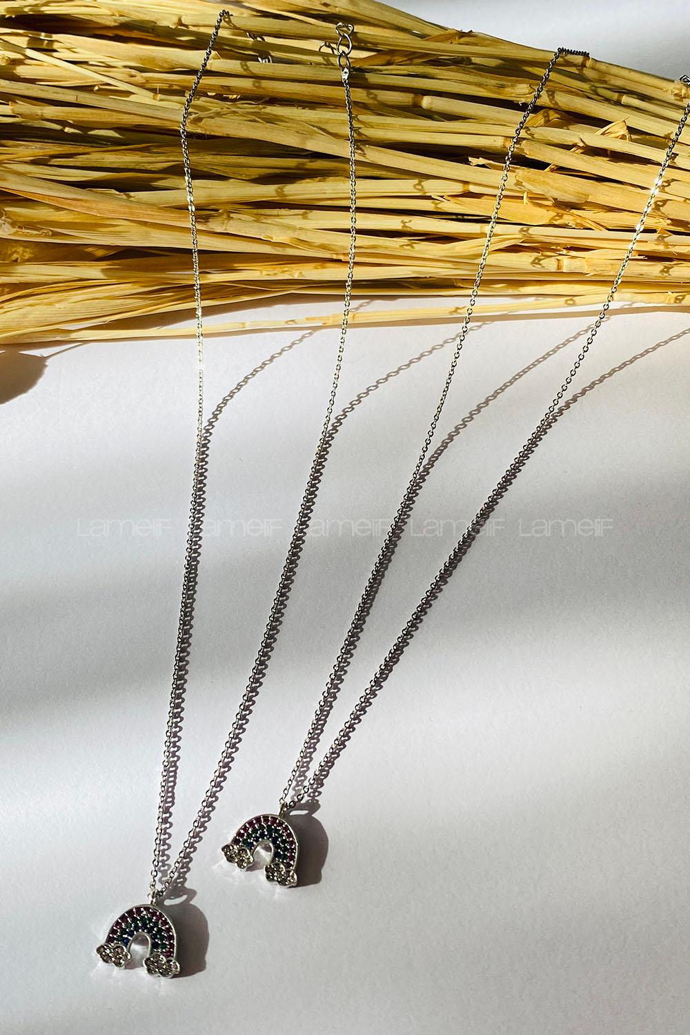 Silver2 Gold Straight Necklace