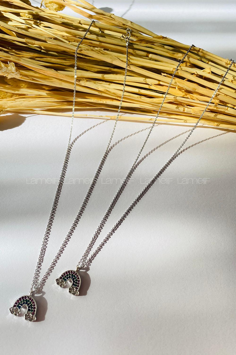 Silver2 Gold Straight Necklace