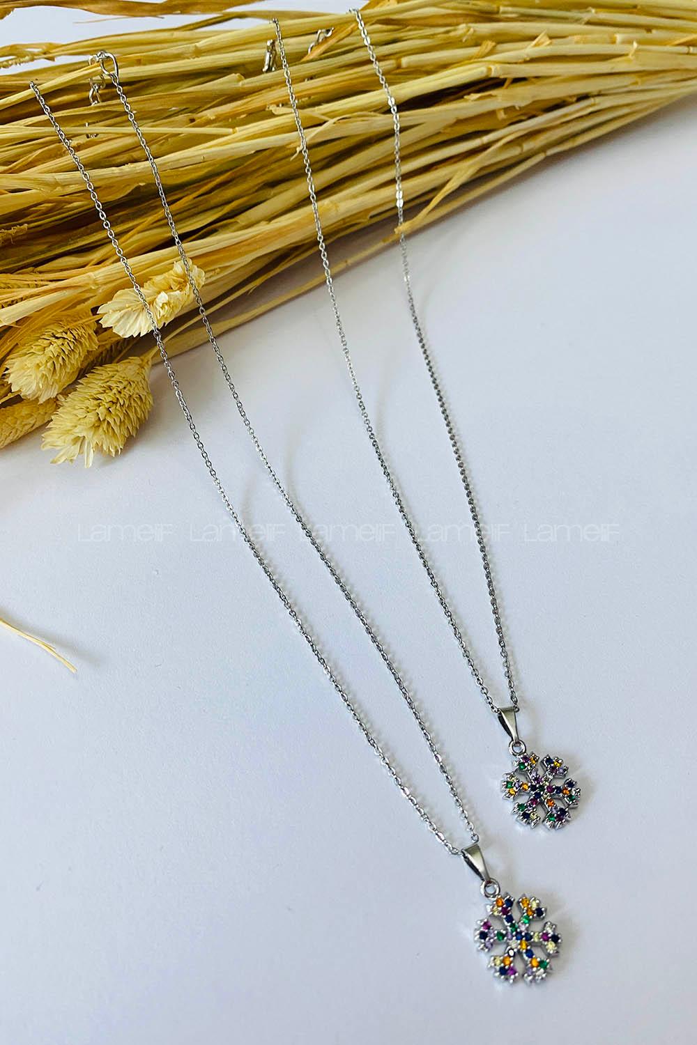 Silver2 Gold Straight Necklace