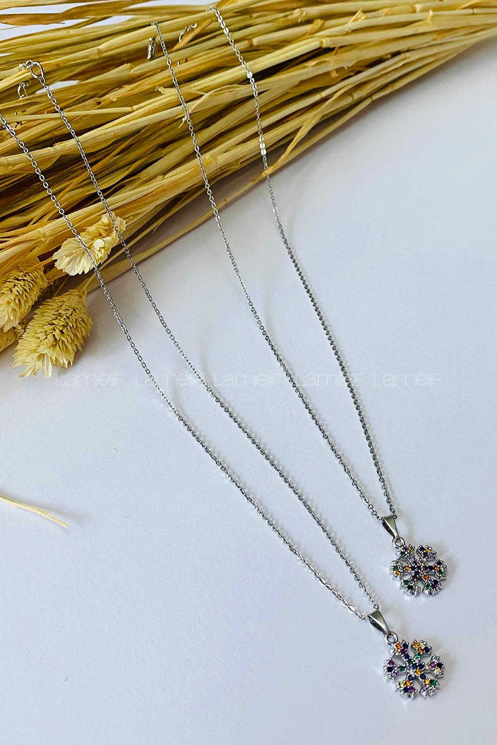 Silver2 Gold Straight Necklace