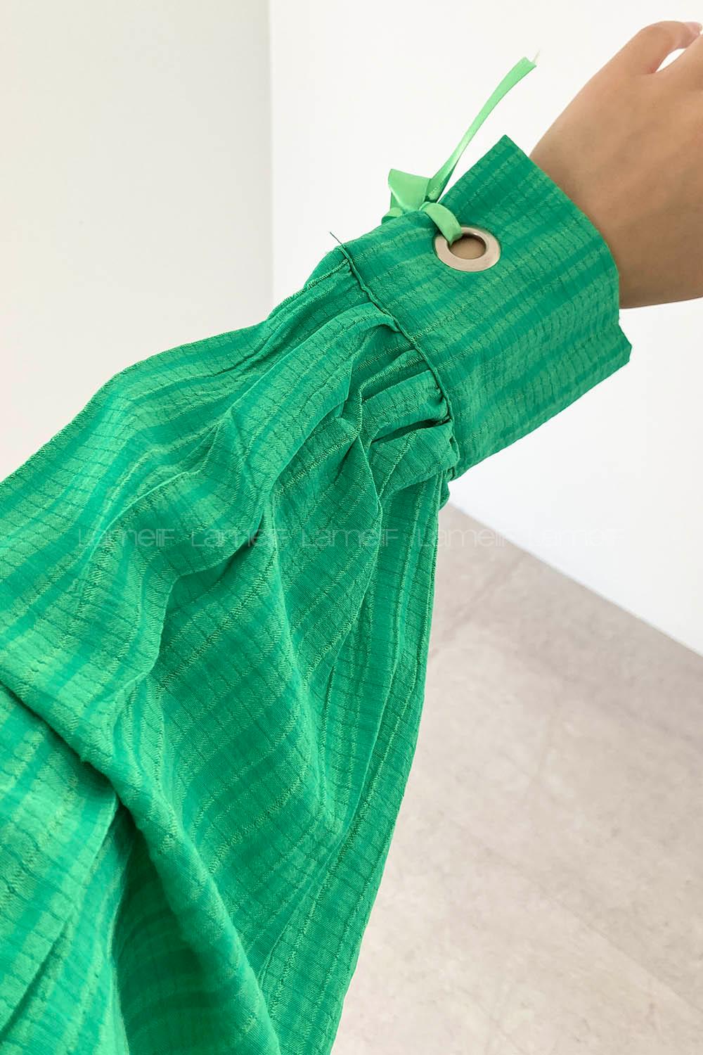 Green-1 Shirt Collar Long Arm Cotton Printed Shirt