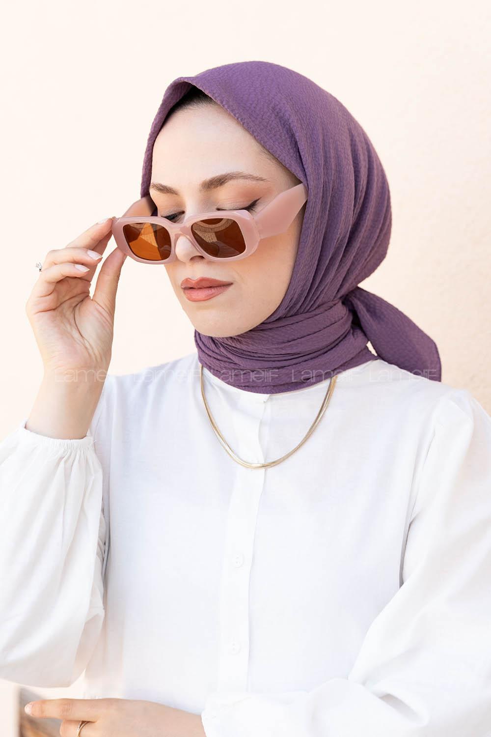 Lamelif Mio Caz Eşarp Eflatun