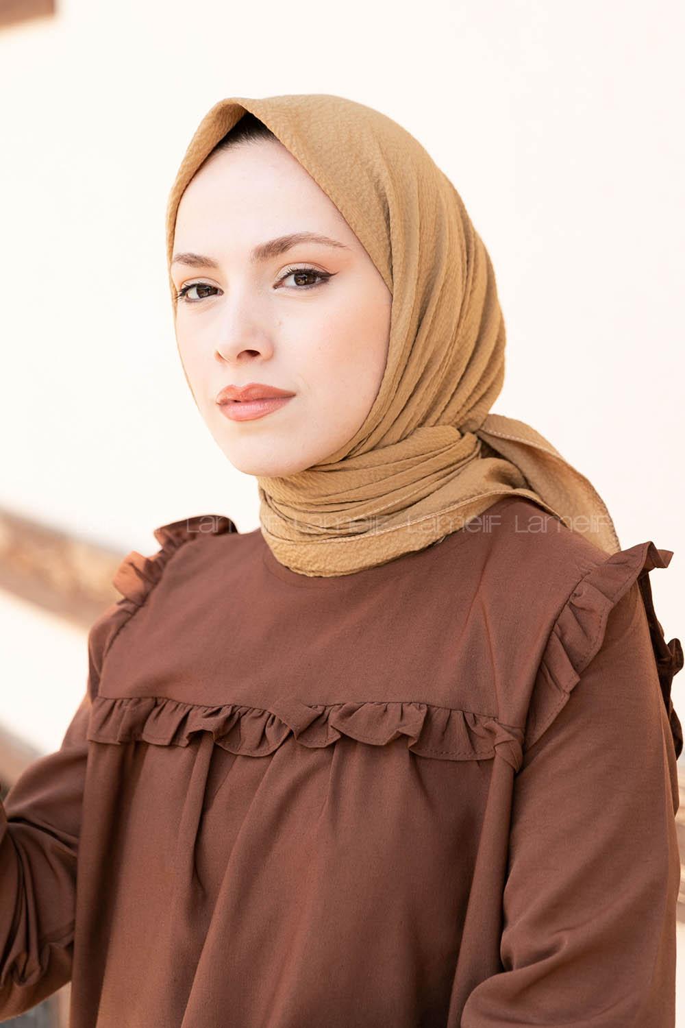 Lamelif Mio Caz Eşarp Gold