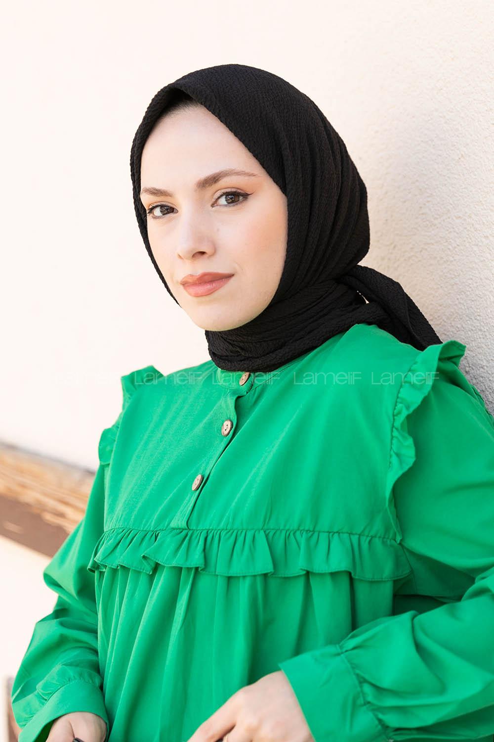 Lamelif Mio Caz Eşarp Siyah