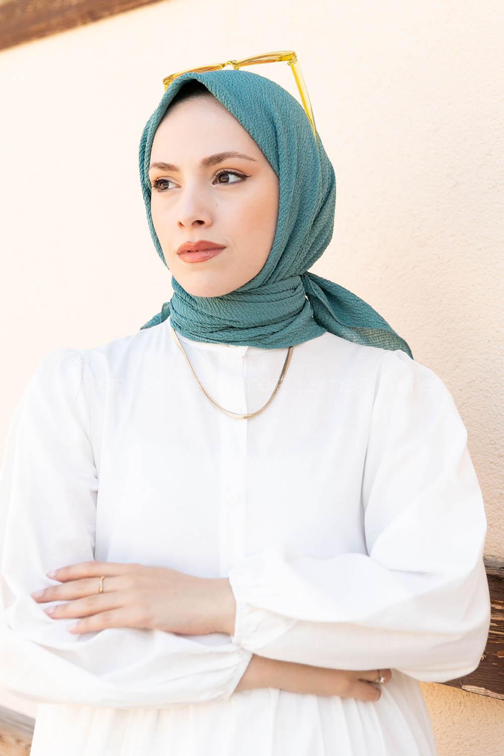 Lamelif Mio Caz Eşarp Turkuaz