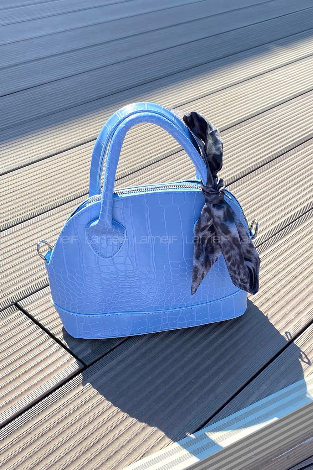 Ice Blue With Suspenders Skin Hand Bag Bag