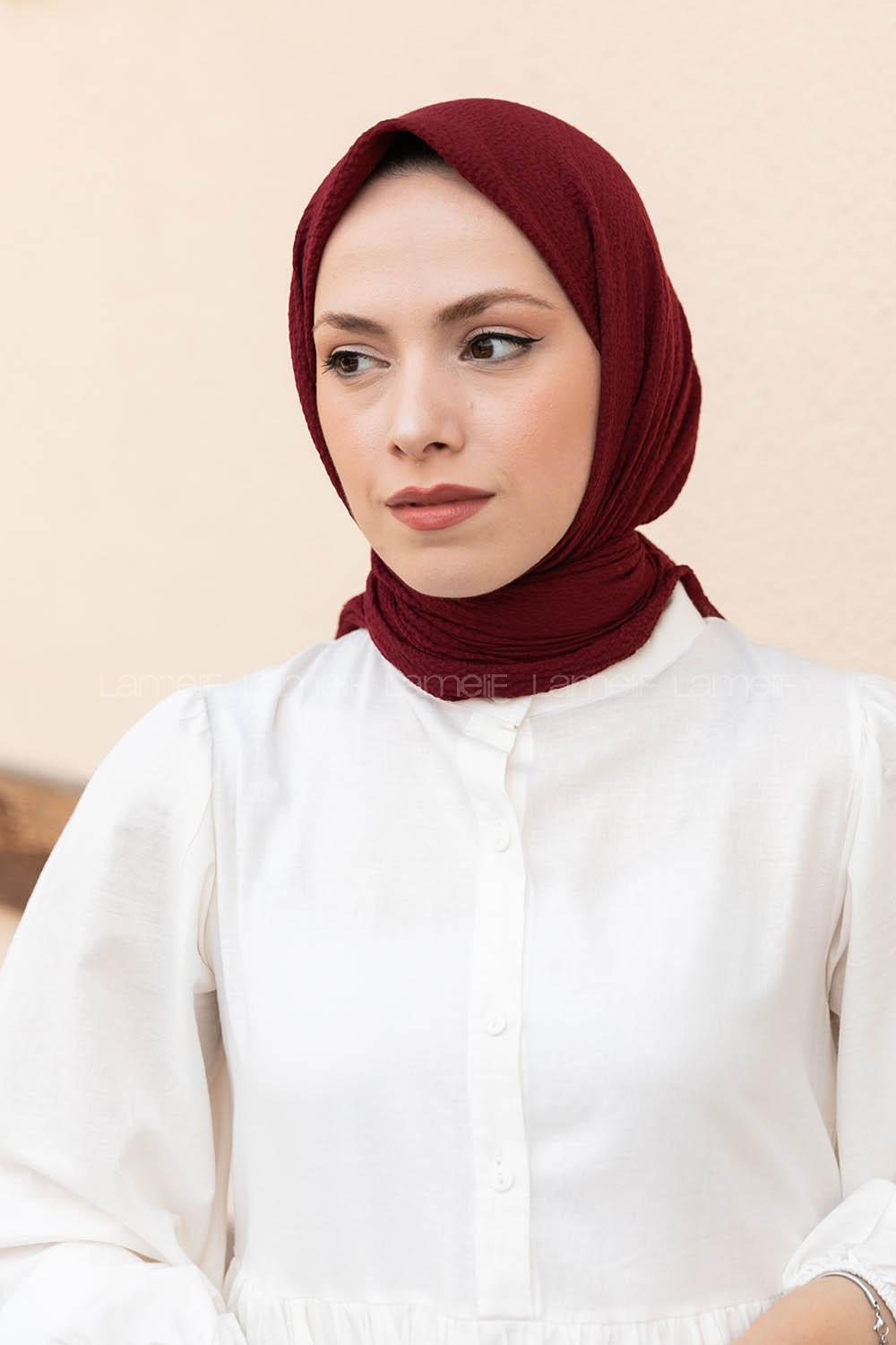 Lamelif Mio Caz Eşarp Bordo