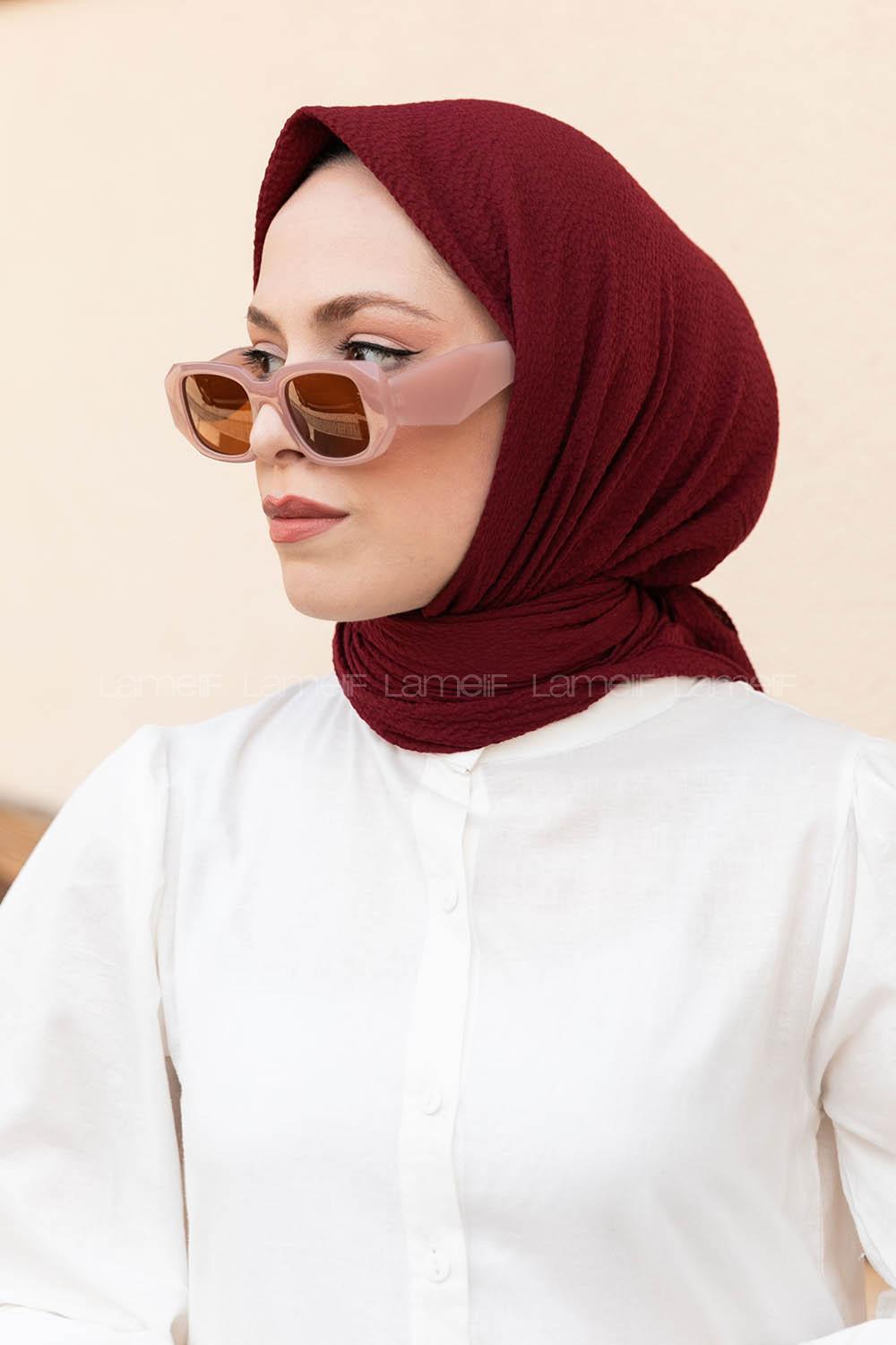 Lamelif Mio Caz Eşarp Bordo