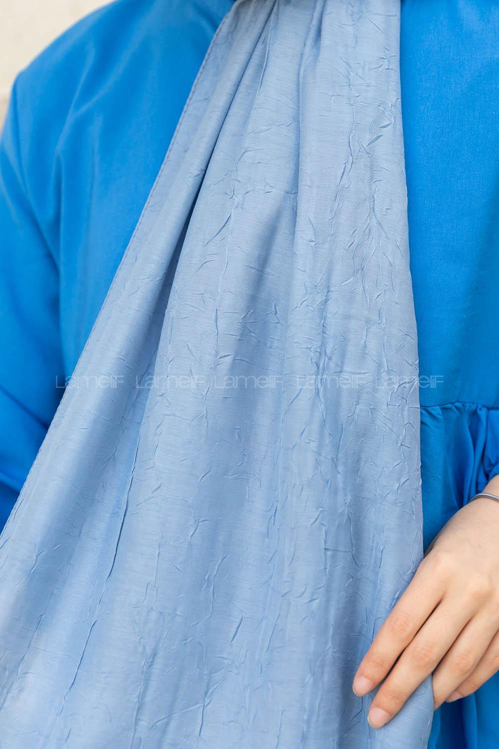 Lamelif Bambu Şal Gök Mavi