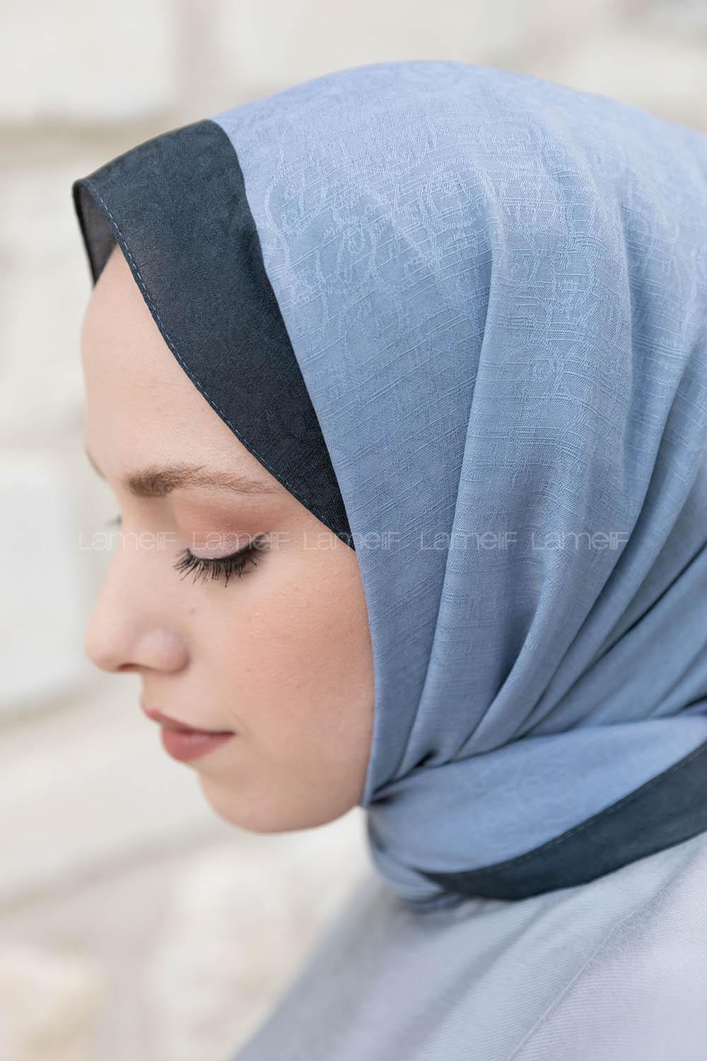 Modalamelif Koyu Gri Siyah  Monogram Şal