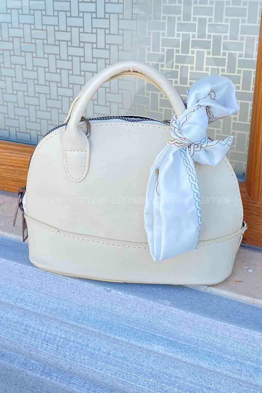 Cream With Suspenders Skin Hand Bag Bag
