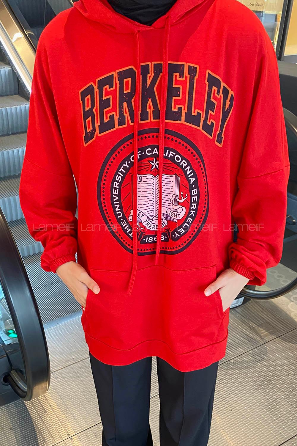 Modalamelif ya_rasa Kol Berkeley Sweatshirt Kırmızı