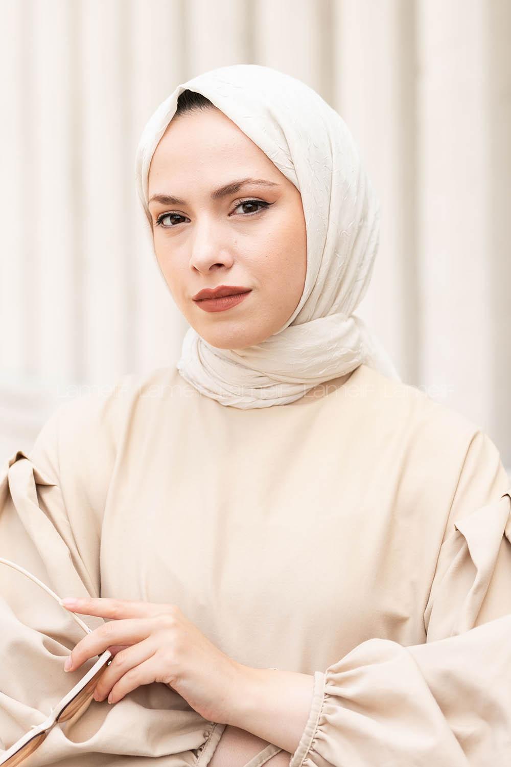 Lamelif Bambu Şal Ekru