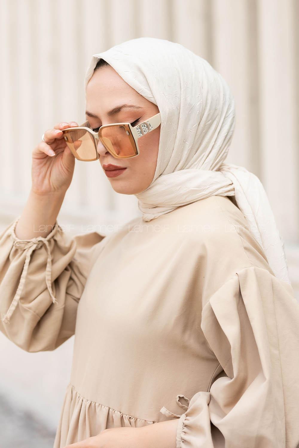 Lamelif Bambu Şal Ekru