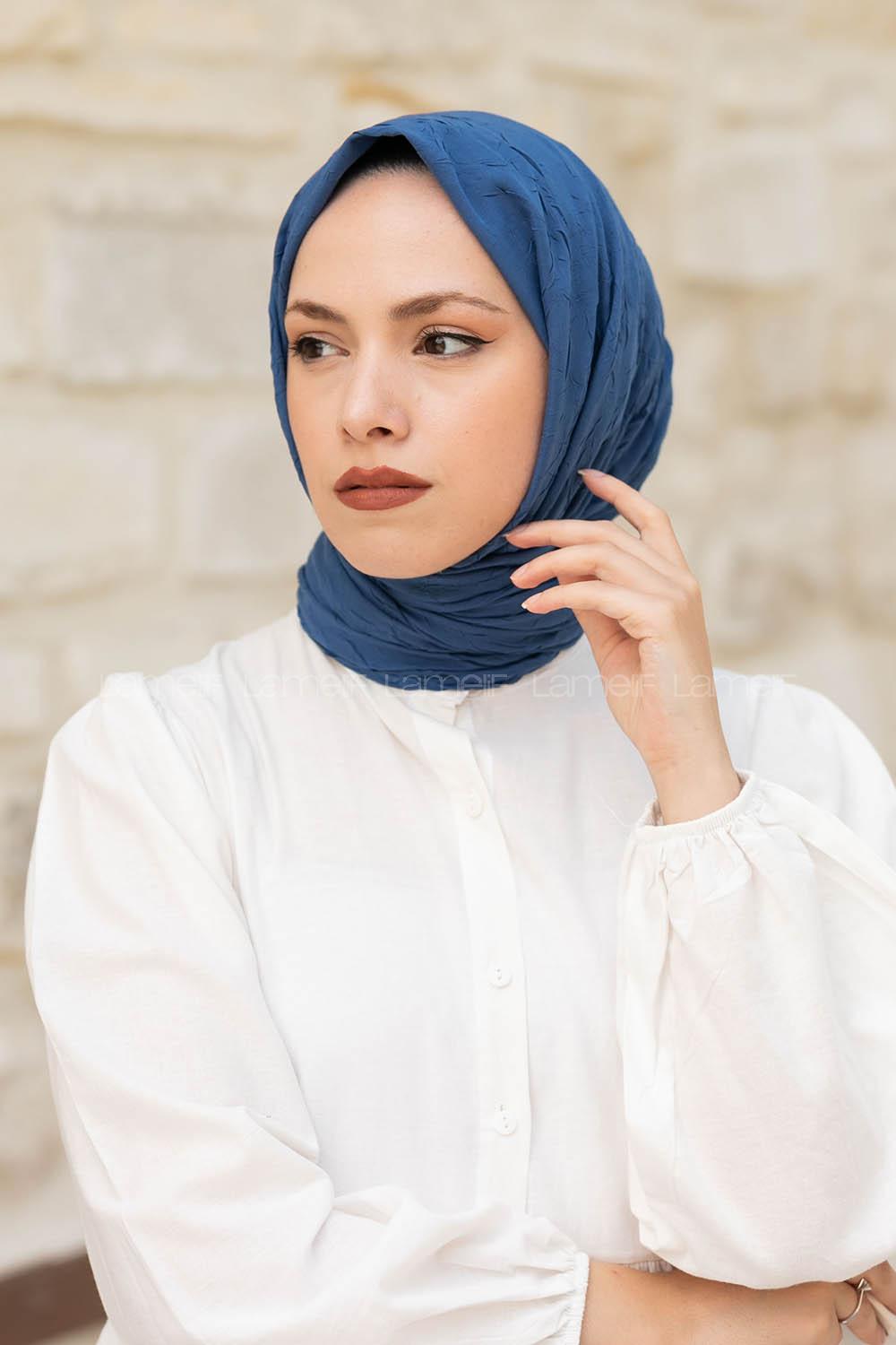 Lamelif Bambu Şal İndigo