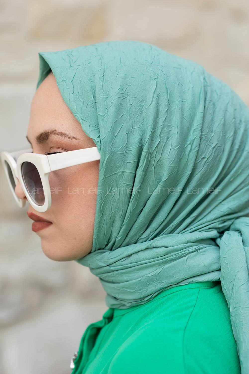 Lamelif Bambu Şal Mint Yeşili