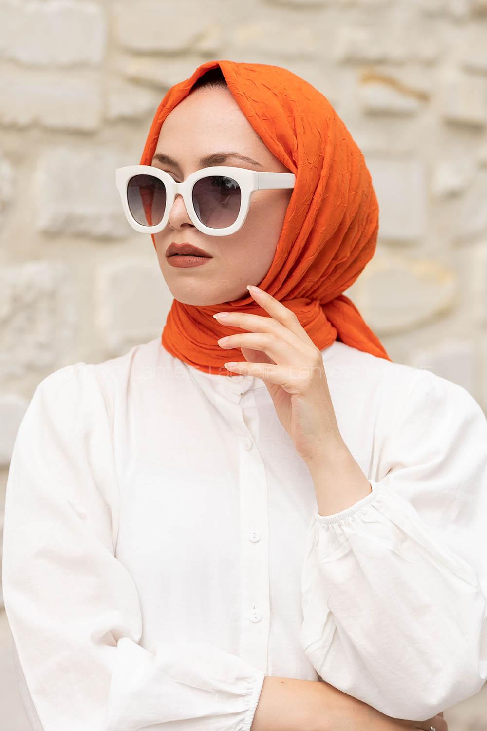 Lamelif Bambu Şal Turuncu