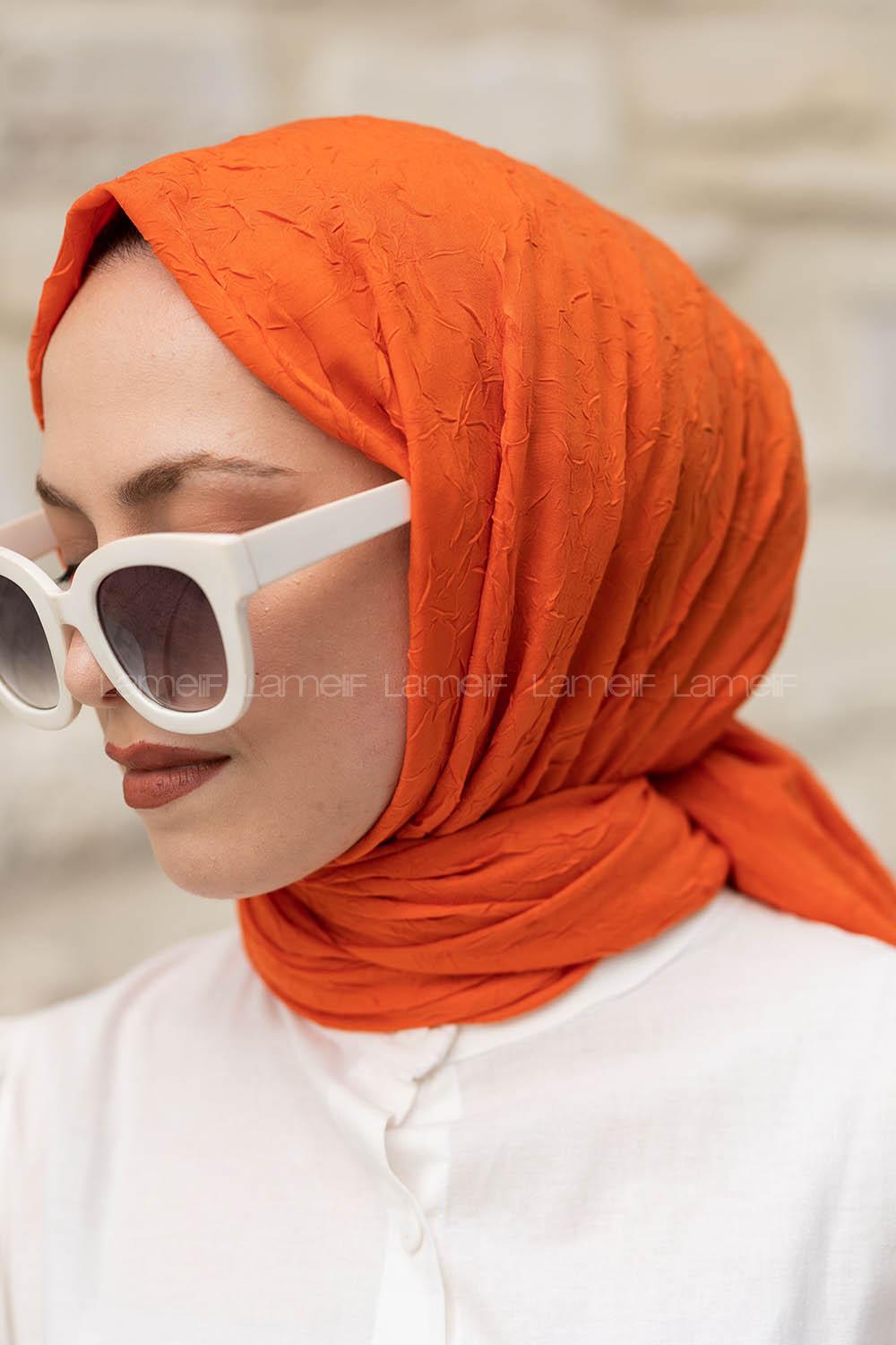 Lamelif Bambu Şal Turuncu