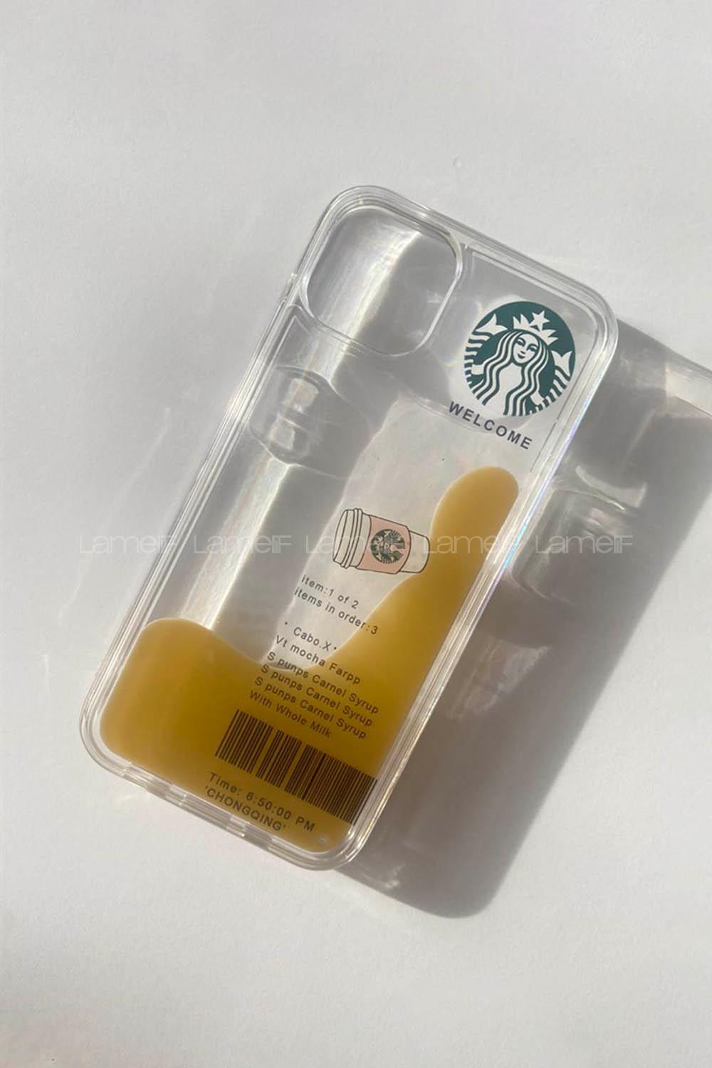 Lamelif Starbucks Latte Sulu Eğlenceli Kılıf Iphone 11