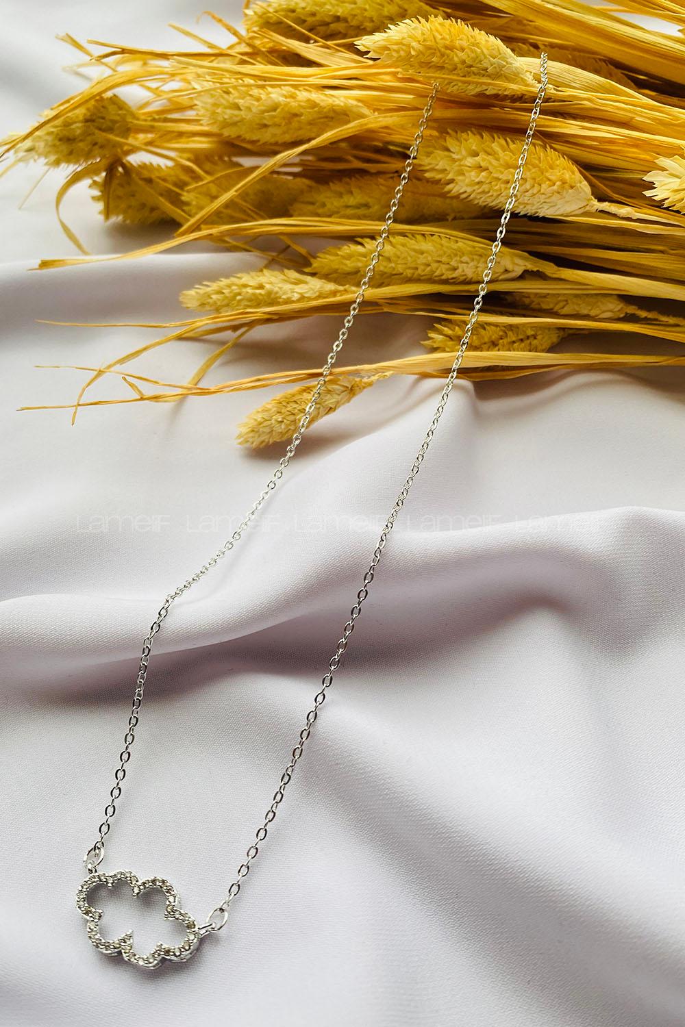 Silver Gold Straight Necklace