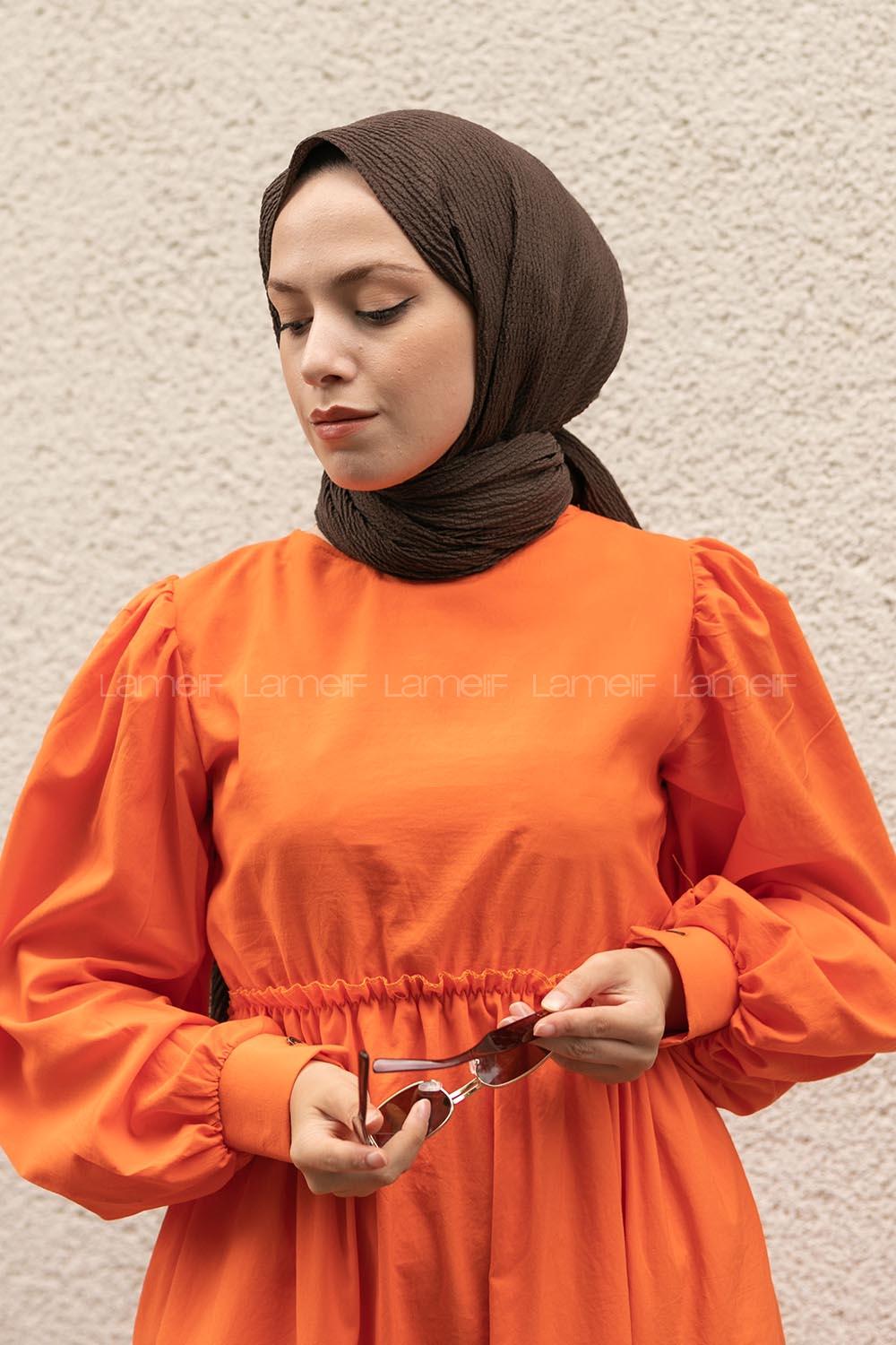 Lamelif Mio Caz Şal Bitter Kahve