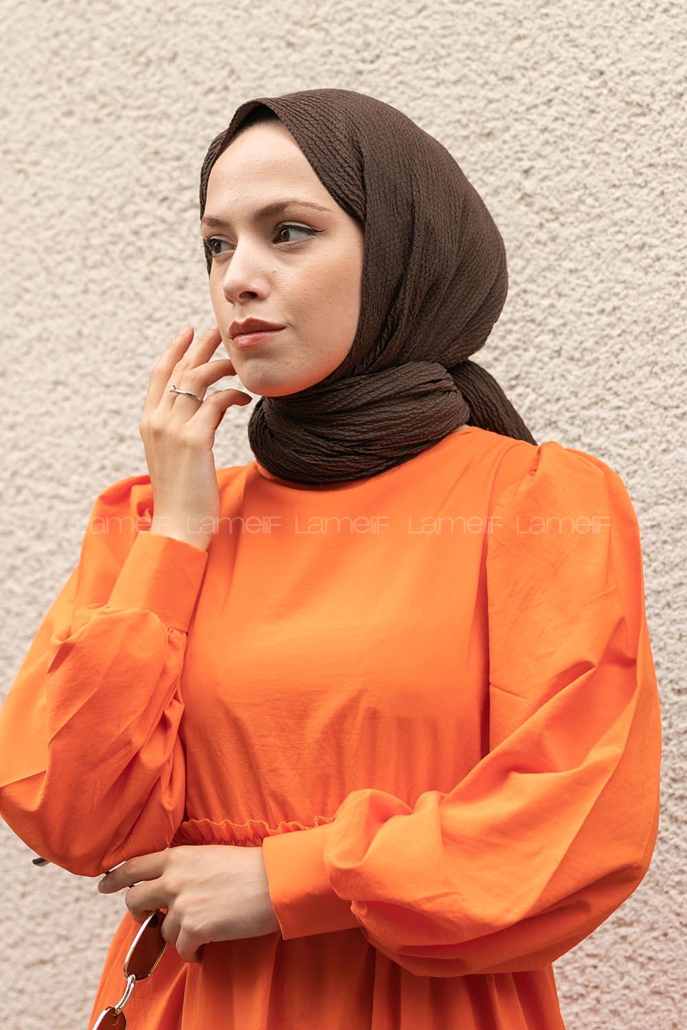 Lamelif Mio Caz Şal Bitter Kahve