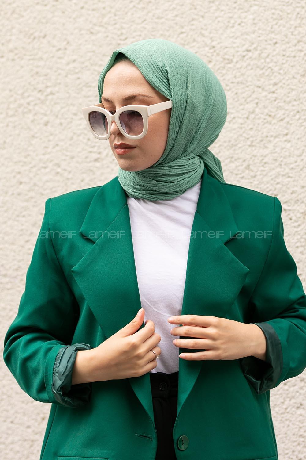 Lamelif Mio Caz Şal Çağla Yeşili