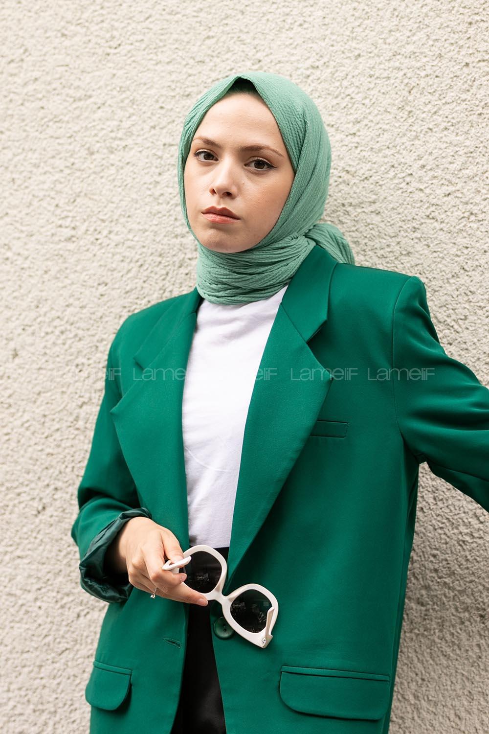 Lamelif Mio Caz Şal Çağla Yeşili