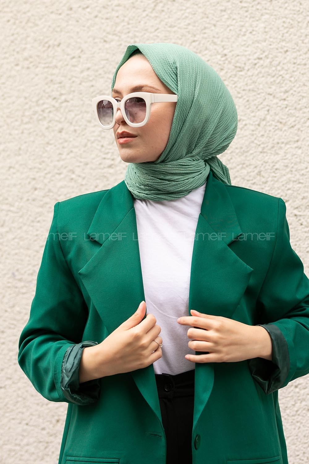 Lamelif Mio Caz Şal Çağla Yeşili