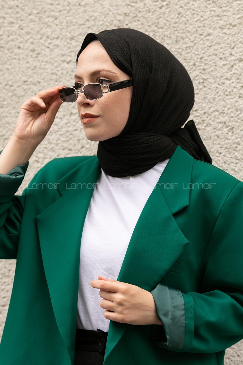 Lamelif Mio Caz Şal Siyah