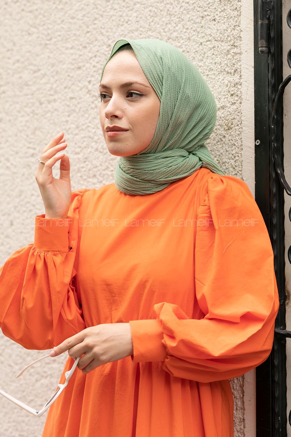 Lamelif Mio Caz Şal Yaprak Yeşili