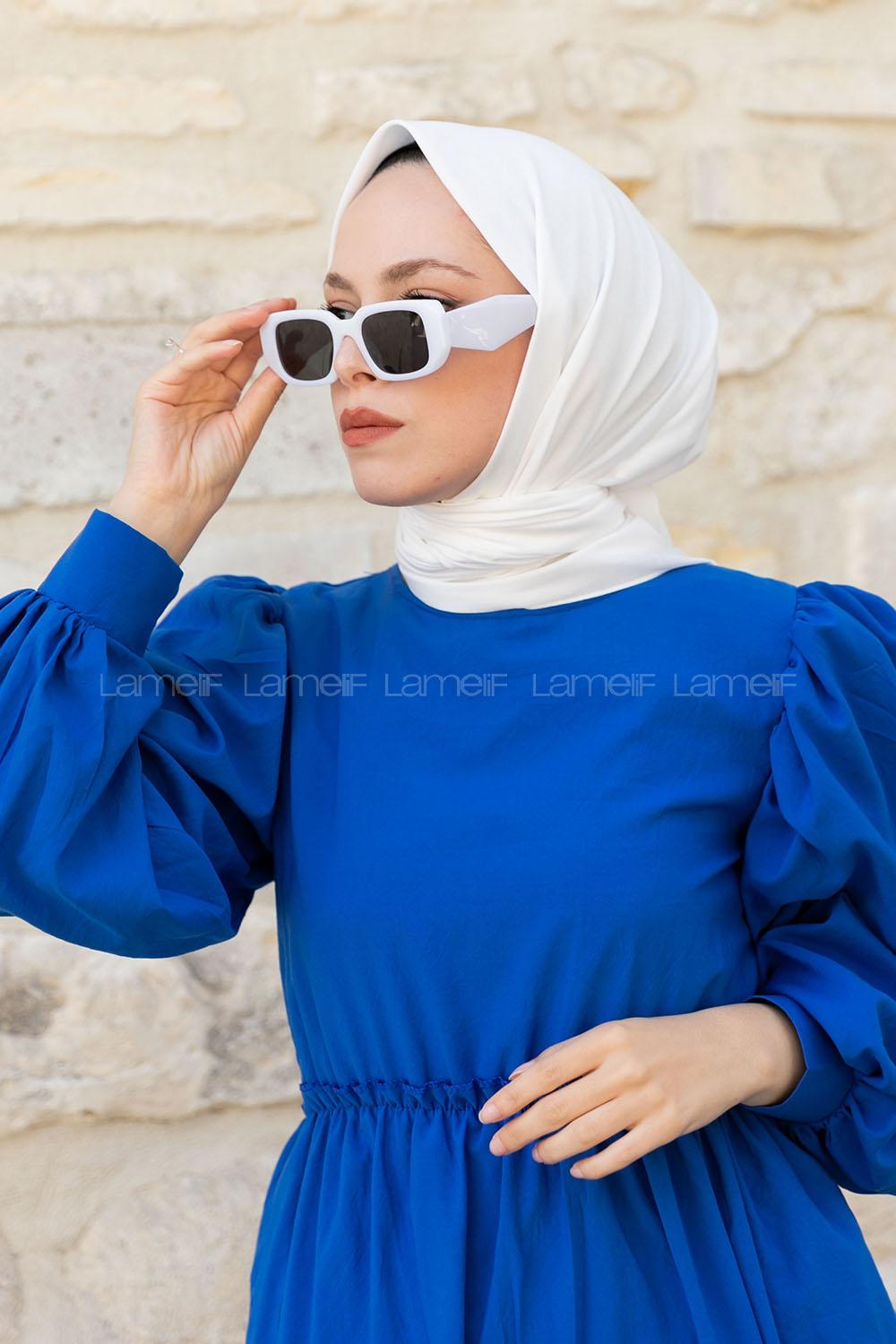 Lamelif Keten Eşarp Beyaz